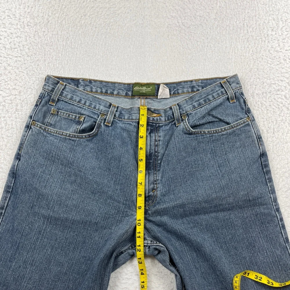 Eddie Bauer Original Fit Jeans Mens 38x30 Blue Cotton Straight Leg Denim Vintage